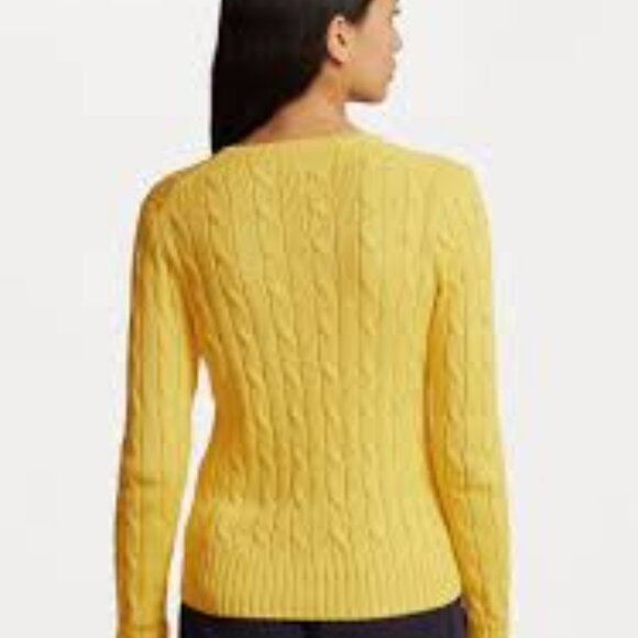 Ralph Lauren Sport V- neck 100% Cotton knit yellow Sweater size XL - Picture 2 of 9